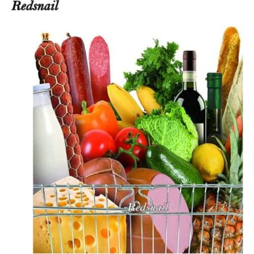 Full square Round 5D Diy Diamond Painting Vegetable Food Painting by numbers Diamond Embroidery Cross Stitch Kitchen decor EE319