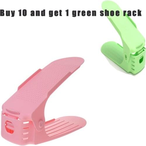 8 / 16pcs Adjustable Shoe Organizer Rack Double Shoe Storage for Living Room Shoes Organizers Stand Shelf Space Saver