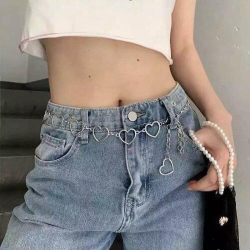 2020 fashionable belt pants classic waist chain love hollow belt suitable for women hip-hop style fashion thin belt