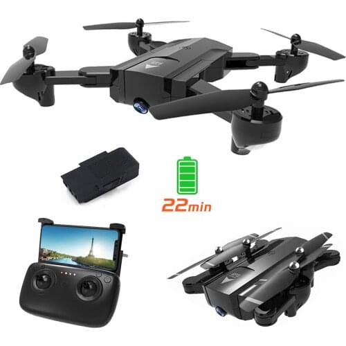 Foldable Drone With Dual Camera 4K WiFi FPV Wide Angle Optical Flow RC Helicopter Selfie Professional Quadcopter Xmas Toys