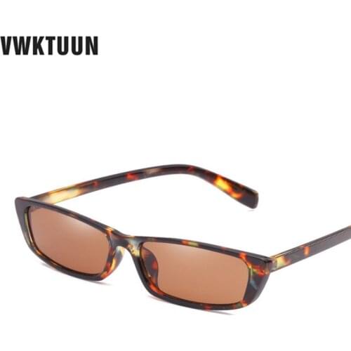 VWKTUUN Rectangle Sunglasses Women Men Brand Designer Small Frame Sun Glasses For Female Vintage New Eyewear