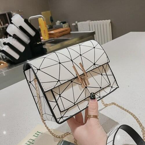 Crossbody Bags for Women Summer 2021 New Ladies Shoulder Bag Chain Wild Crack Female Bag Printing Wild Small Square Bag