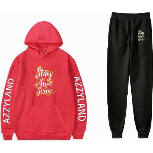 WAWNI Azzyland Hoodies Sweatshirts Two Piece Sets Cotton Popular Cosplay Pullover Pants Harajuku Wtreetwear Suit Hip Hop Set Hot