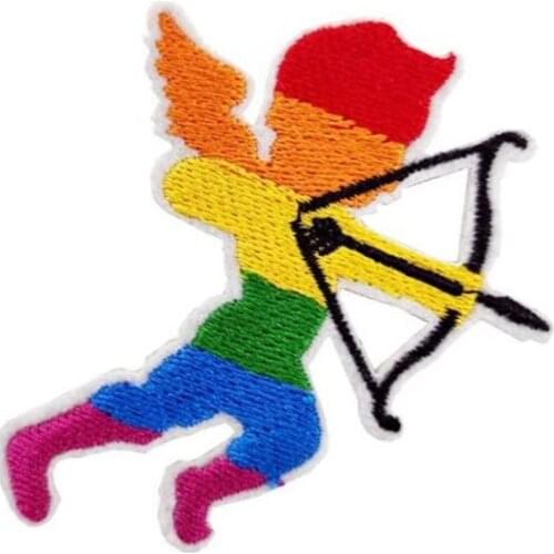 Embroidered Patch Cupid God of Love Iron on /Sew On clothing Patches Prize Valentines Gift Party Favors for T-Shirts Hats shoes