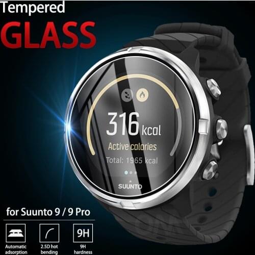 5Pcs 9H Premium Tempered Glass For Suunto 9 smart watch Screen Protector Film Accessories For Suunto 9 Pro smartwatch