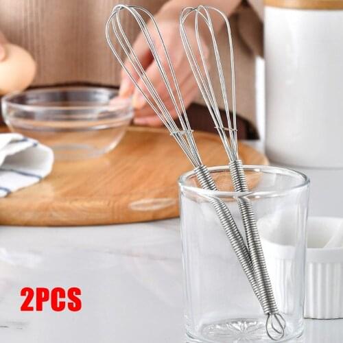 2Pcs Stainless Steel Egg Beater Manual Mixing Dough Mixer Baking Kitchen Semi-Automatic Cream Butter Milk Mixer Kitchen Tool