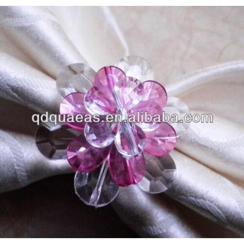 Acrylic flower napkin ring ,napkin holder