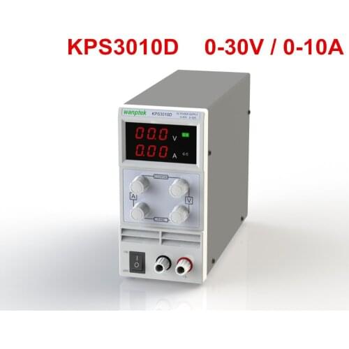 Free shipping KPS3010D Adjustable High precision double LED display switch DC Power Supply protection function 30V10A 110V-230V