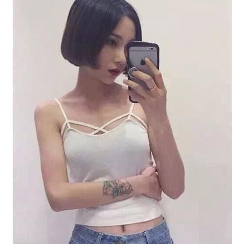 Summer Sexy Womens Fashion Sling Padded Push Up Bra Lace Up Sexy Camisoles Tanks Intimates Beauty Lady Comfortable Underwear