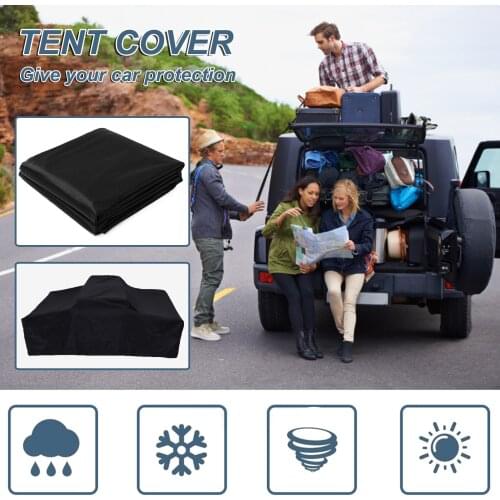 Black Camping Trailer Cover Travel Car Roof Tent Cover Travel Camping Waterproof Rooftop Cover Car Roof Black Tent Cover