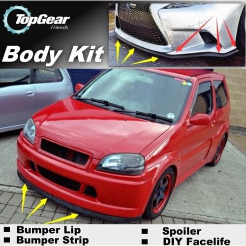 Bumper Lip Deflector Lips For Suzuki Ignis Front Spoiler Skirt For TG Friends Car View Tuning / Body Kit / Strip