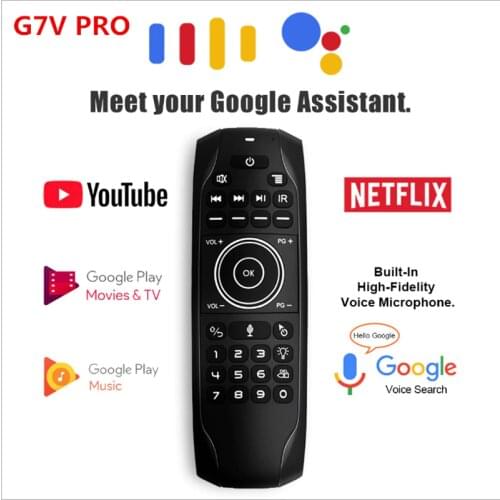G7v backlit voz russo mini teclado giroscópio ir aprendizagem 2.4g remoto sem fio g7v pro mouse ar para android caixa de tv vs g