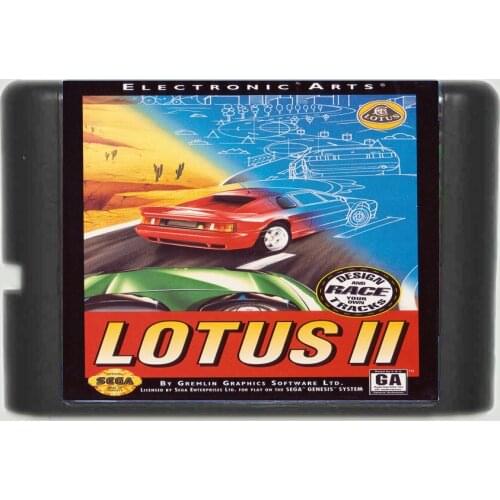 Lotus II 16 bit MD Game Card For 16 bit Sega MegaDrive Genesis game console