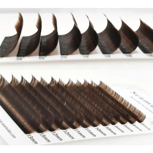 Individual eyelashes colored lashes Brown eyelash extension all size soft natural high quality makeup for beauty