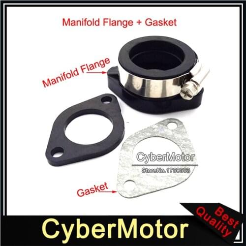Pit Bike Engine Carburetor Intake Adapter Boot Rubber Pipe Flange Gasket For Mikuni VM24 Keihin PE24 26 28 OKO Carb