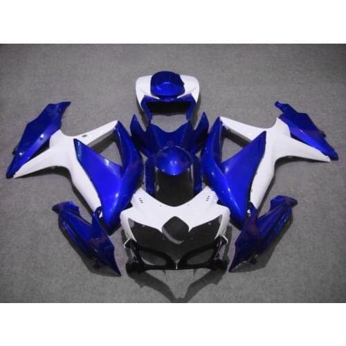 Injection mold Fairing kit for SUZUKI GSXR600 750 K8 08 09 GSXR 600 GSXR 750 2008 2009 ABS white blue Fairings set+7gifts SP18