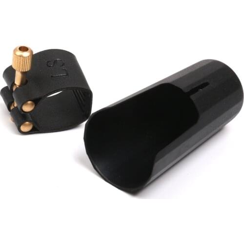 Leather Ligature Fastener And Plastic Cap For Clarinet Bakelite Mouthpiece