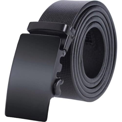 New Fashion Designer Leather Belts For Men High Quality Sliding Buckle Ratchet Luxury Leather Men Belt Automatic Ceinture Homme