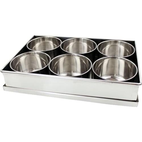 Stainless Steel Sauce Cups 350ml, Dipping Sauce Cups, Individual Condiment Sauce Cups / Ramekins, Condiment Pots with Tray