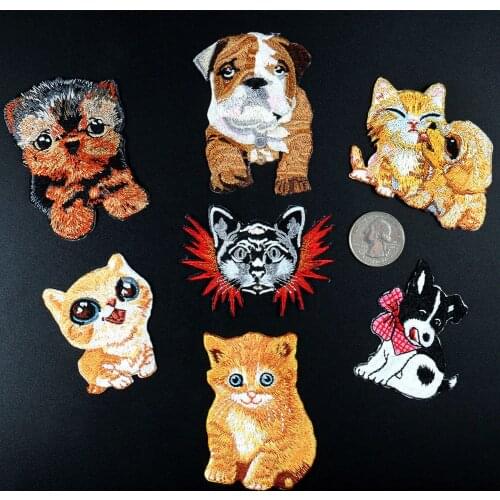 New Husky Patch for Baby Clothing Backpack Decoration Small Puppy Chihuahua Shiba Dog Applique Iron on Embroidery Patches Badge