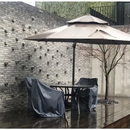 Patio Stacking Chair Cover with Waterproof, Windproof, Anti-UV, Heavy Duty Rip Proof 210D Oxford Fabric Reclining Garden Chair