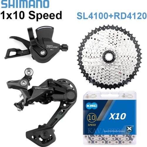 Shimano Deore RD-M4120 Derailleurs 1x10 Speed SL-4100 Shifter Lever KMC 10V Chain 36T 40T 42T 46T 50T 10S Cassette 10v Groupset