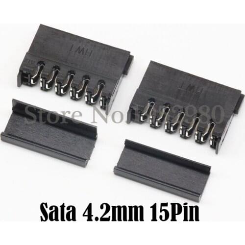 30 Set SATA PC Computer ATX Hard Disk Power Connectors Plugs 4.2mm Pierce Type with Plastic Shell Cap Black
