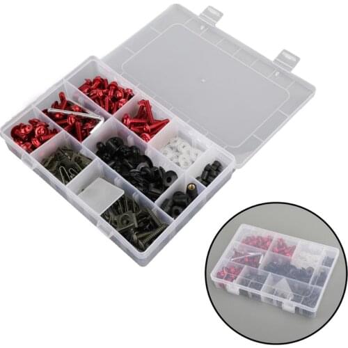 Areyourshop Universal For Yamaha for Honda Fastener Clip Screw Bolt Kit Motorcycle Sportbike Windscreen Fairing 251pcs