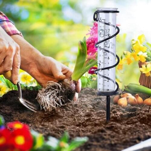 1pcs Glass Rain Gauge Tube Rain Water Meter Accurate Rain Measuring Device For Garden Outdoor Yard 50mm Capacity