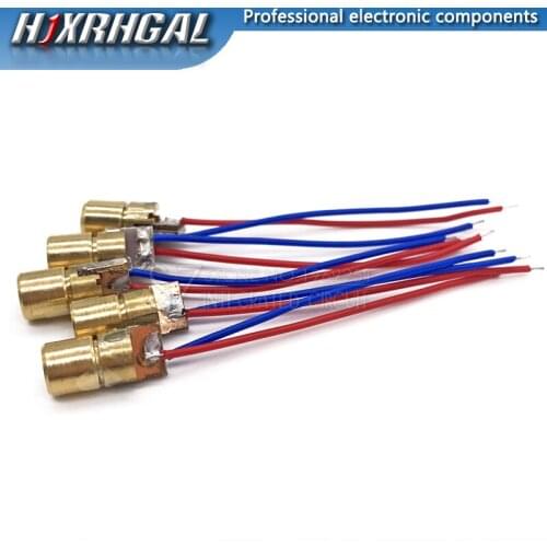 10pcs 10P 3V 650nm 5mW Adjustable Laser Dot Diode Module Red Copper Head laser pointer new hjxrhgal