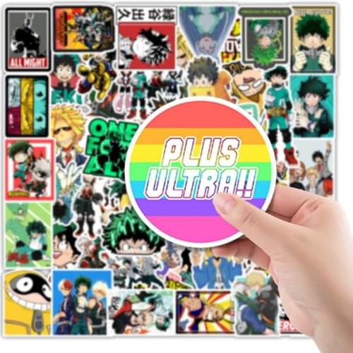 100/50pcs Anime My Hero Academia Suitcase Stickers Laptop Skateboard Izuku Midoriya Might Boku No Hero Academia Character Stick