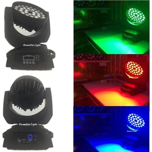 16Pieces Dmx Cabeza Movil Dj Equipment Wash 36x18w Rgbwauv Led Lyre Zoom Moving Head
