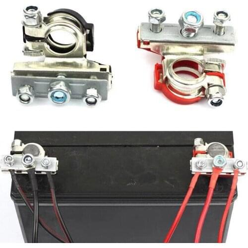 2pcs 12/24V Car Battery Terminal Connector Copper Quick Wire Cable Clamp Terminal Connectors Car Accessories