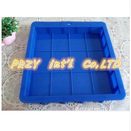 2L Thicker Silicone 12counties Baking Pan Cake Soap Mold Pudding Ice Cookie Biscuit Mold Bakeware No Bow No Deformation