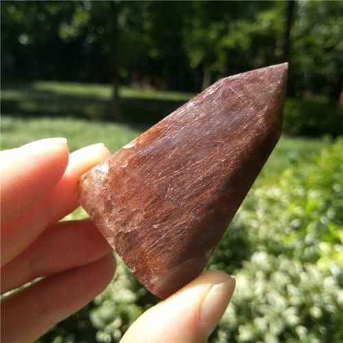 48g Rutilated Quartz Wand Crystal w Rutile Point Hair Crystal Tower Chakra Healing Meditation Crystal Obelisk Gift Home Decor