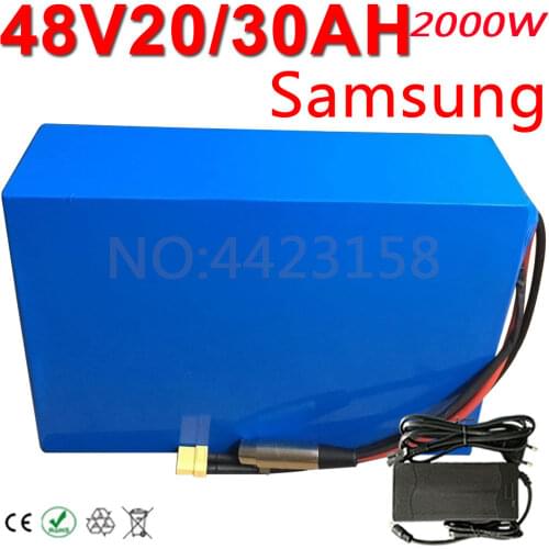 48V 500W 1000W 2000W Ebike Battery Pack 48V 30AH 25AH 20AH 18AH 15AH 13AH 10AH Electric Bike Lithiuium Battery Use Samsung Cell