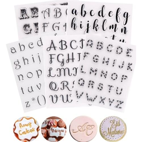 Alphabet Fondant Cake Cookie Cutter Embosser Stamp Cake Decorating Tools Letter Alphabet Fondant Mold Baking Tools Sugarcraft