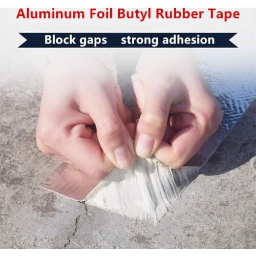 Aluminum Foil Butyl Rubber Tape Self Adhesive High temperature Resistance Waterproof For Roof Pipe Wall Repair Stop Leak Sticker