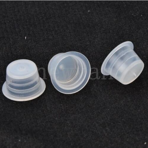 Free Shipping New 1000pcs Big Size 15mm Clear White Tattoo Ink Pigment Cups Caps for Tattoo accesories Supply& 6pcs ink holder