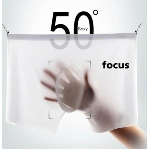 Seamless Ice Silk High Elastic Mens Boxers Underwear Breathable Comfy Bulge Shorts for Men Underpants Accessories L-XXXL