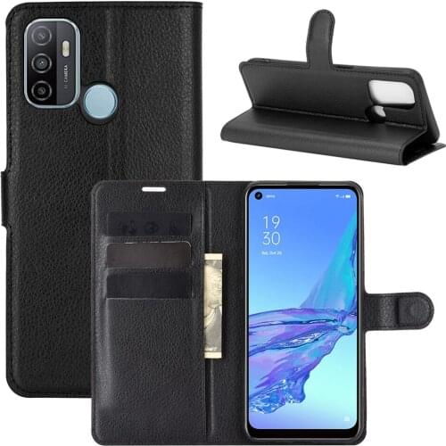 Book Style PU Leather Case Cover for OPPO A32 2020 Flip Wallet Phone Bags Cases with Stand for OPPO A53 2020