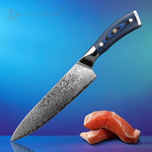 Damascus steel household knife for lady chef special knife slicing knife carving knife Western cutting sushi knife kitchen knife