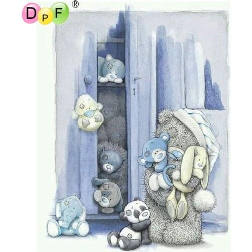 DPF DIY Bear 5D mosaic full square diamond painting cross stitch diamond embroidery home decor crafts rhinestone wall painting