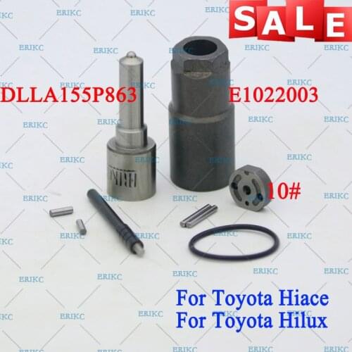 ERIKC 095000-8290 Fuel Injector Overhaul Repair Kits Nozzle DLLA155P863 Valve Plate, Pin, Sealing Ring for Toyota Hiace Hilux
