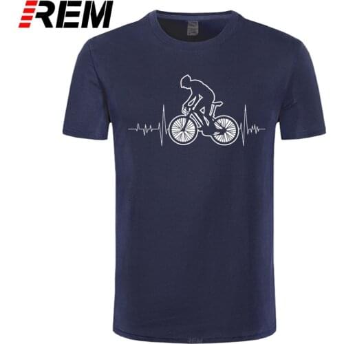 REM Mountain Biking MTB T Shirt Brand Clothes Bicycles Logo shirt Mountain Bike Heartbeat Funny Bicycle Cycling Gift T-Shirt