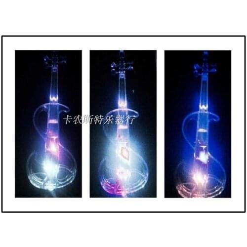 Crystal violin with colour light 4/4