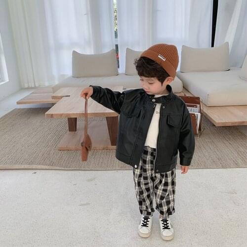 PU Spring Autumn Coat Outerwear Top Children Clothes Kids Costume Teenage Gift Plus Size Boy Clothing High Quality