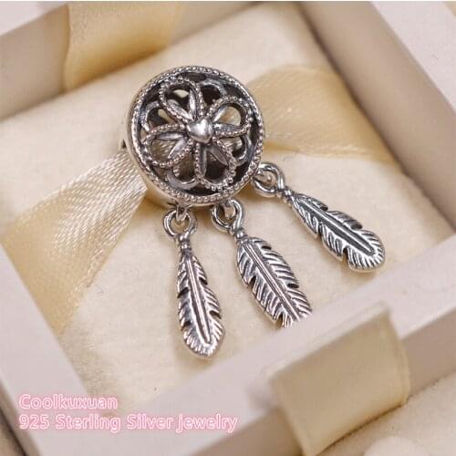 2019 Summer Authentic 925 Sterling Silver Spiritual Dream catcher Dangle Charm Beads Fit Brand Charms Bracelet DIY jewelry