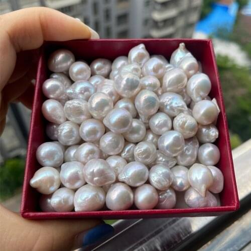 10pcs/lot Natural Baroque Pearl White Color High Quality Irregular Baroque Pearls 9-11mm Freshwater Pearl No Hole