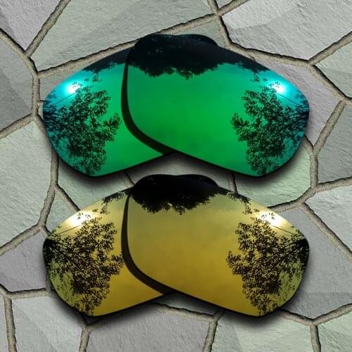 Jade Green&Yellow Golden Sunglasses Polarized Replacement Lenses for Style Switch